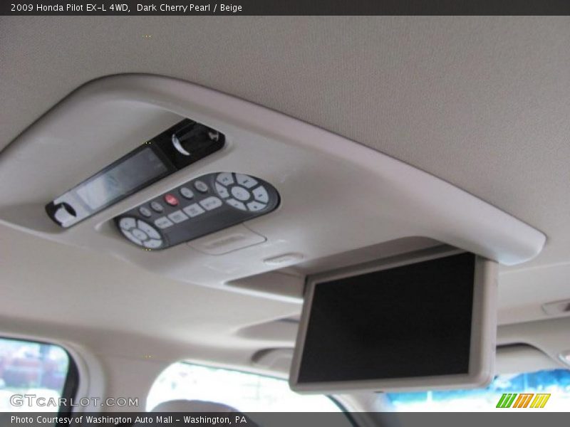 Dark Cherry Pearl / Beige 2009 Honda Pilot EX-L 4WD