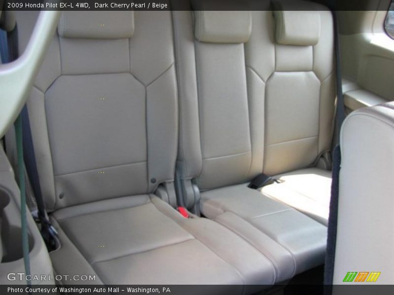 Dark Cherry Pearl / Beige 2009 Honda Pilot EX-L 4WD