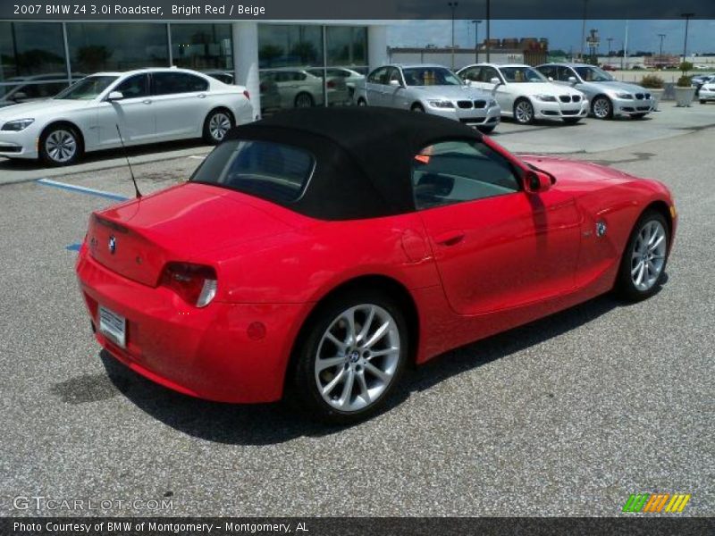 Bright Red / Beige 2007 BMW Z4 3.0i Roadster