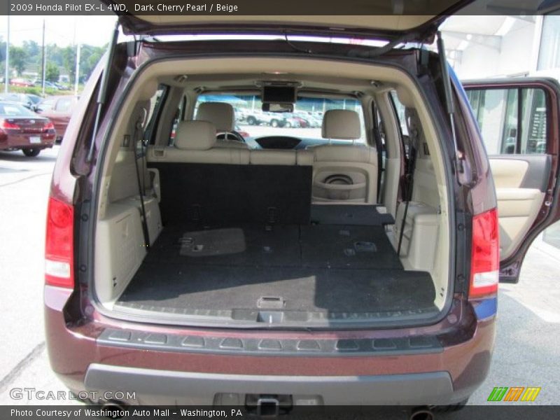 Dark Cherry Pearl / Beige 2009 Honda Pilot EX-L 4WD