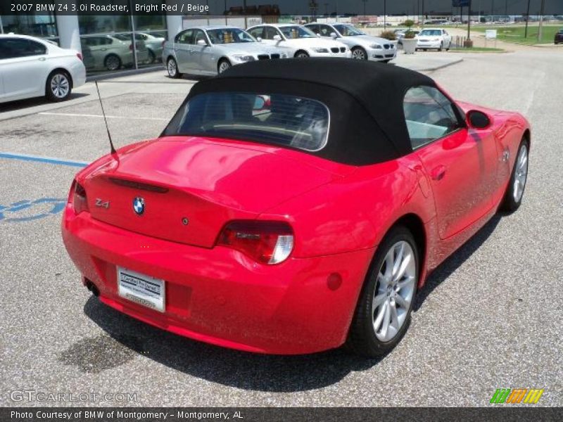 Bright Red / Beige 2007 BMW Z4 3.0i Roadster