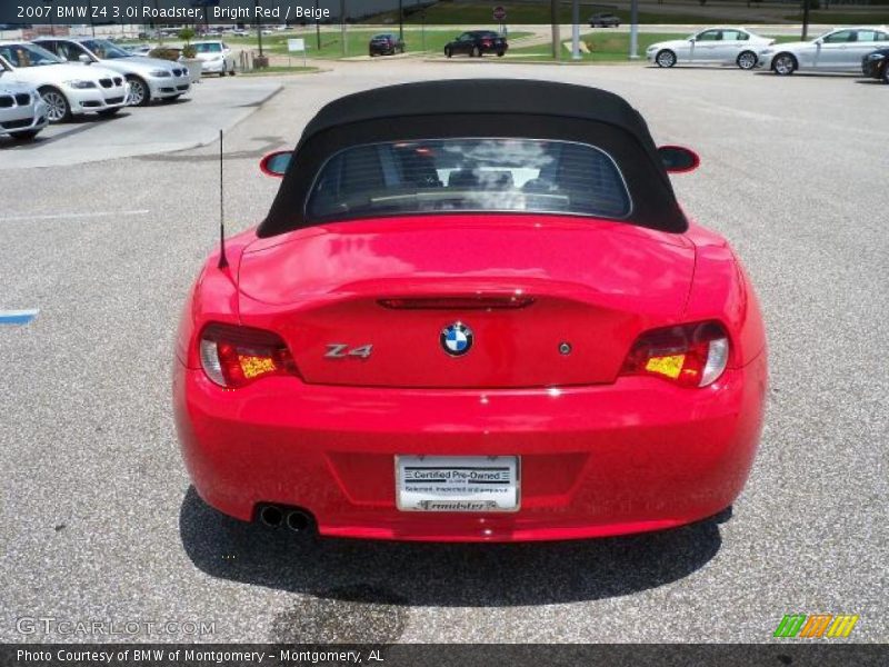 Bright Red / Beige 2007 BMW Z4 3.0i Roadster