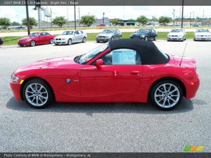 Bright Red / Beige 2007 BMW Z4 3.0i Roadster