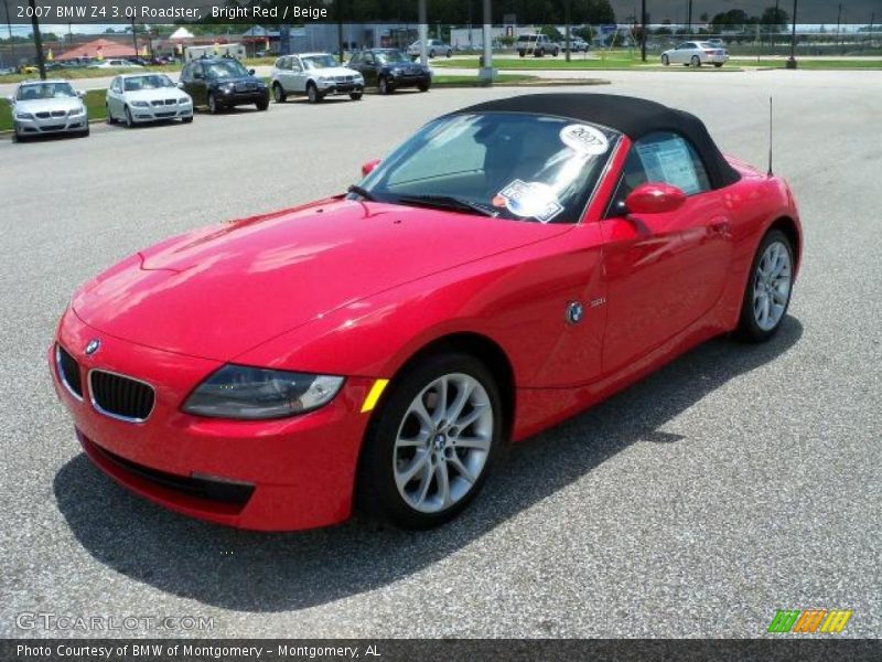 Bright Red / Beige 2007 BMW Z4 3.0i Roadster
