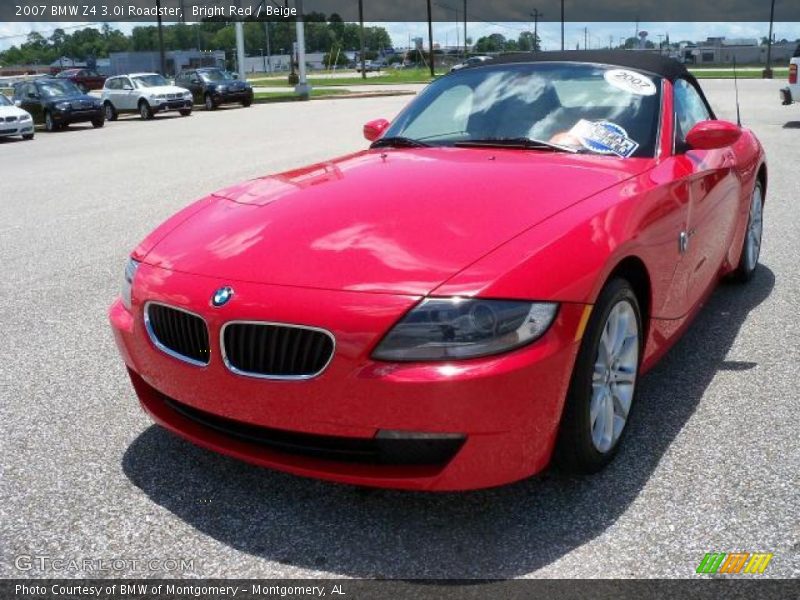 Bright Red / Beige 2007 BMW Z4 3.0i Roadster