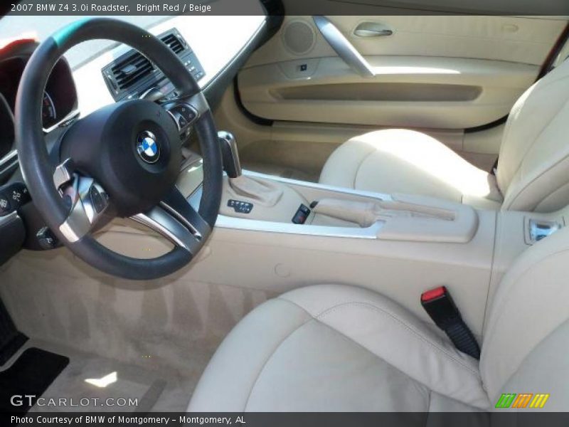 Bright Red / Beige 2007 BMW Z4 3.0i Roadster