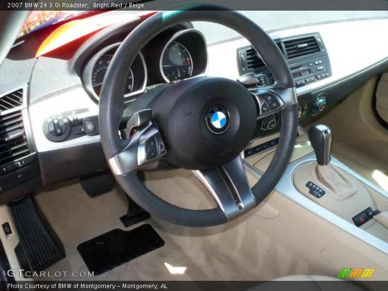 Bright Red / Beige 2007 BMW Z4 3.0i Roadster
