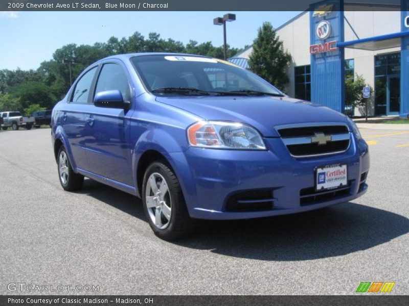 Blue Moon / Charcoal 2009 Chevrolet Aveo LT Sedan