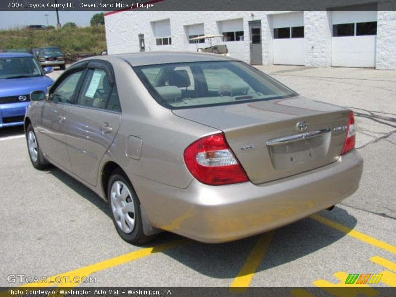 Desert Sand Mica / Taupe 2003 Toyota Camry LE