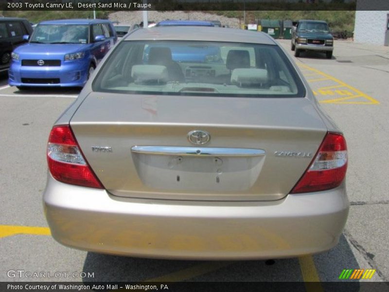 Desert Sand Mica / Taupe 2003 Toyota Camry LE