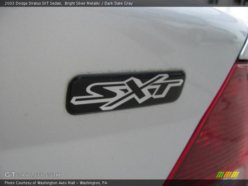 Bright Silver Metallic / Dark Slate Gray 2003 Dodge Stratus SXT Sedan