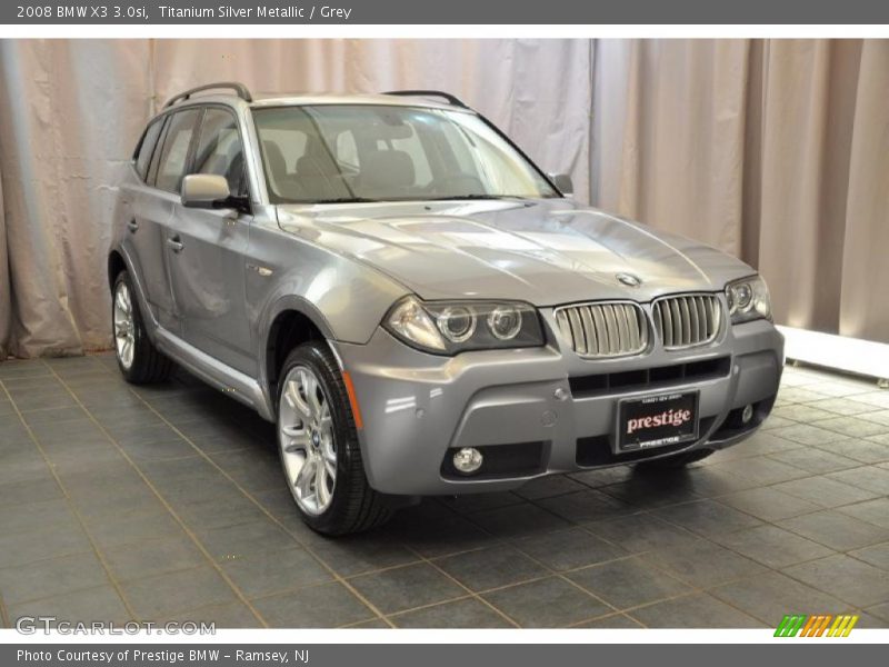 Titanium Silver Metallic / Grey 2008 BMW X3 3.0si