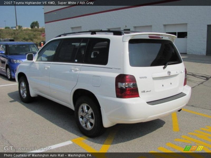 Super White / Ash Gray 2007 Toyota Highlander V6 4WD
