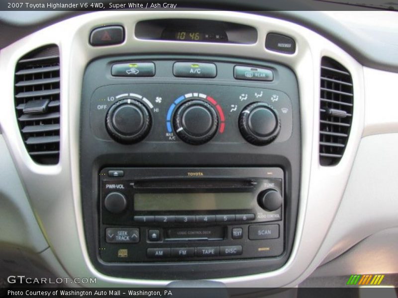 Super White / Ash Gray 2007 Toyota Highlander V6 4WD