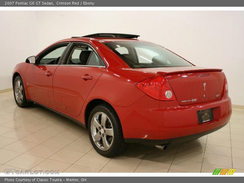 Crimson Red / Ebony 2007 Pontiac G6 GT Sedan