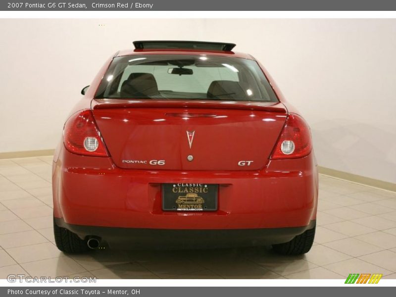 Crimson Red / Ebony 2007 Pontiac G6 GT Sedan