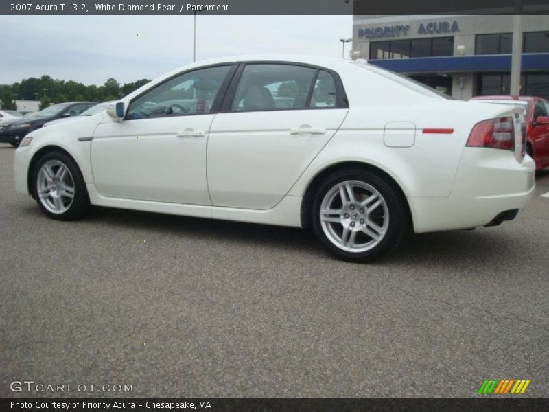 White Diamond Pearl / Parchment 2007 Acura TL 3.2