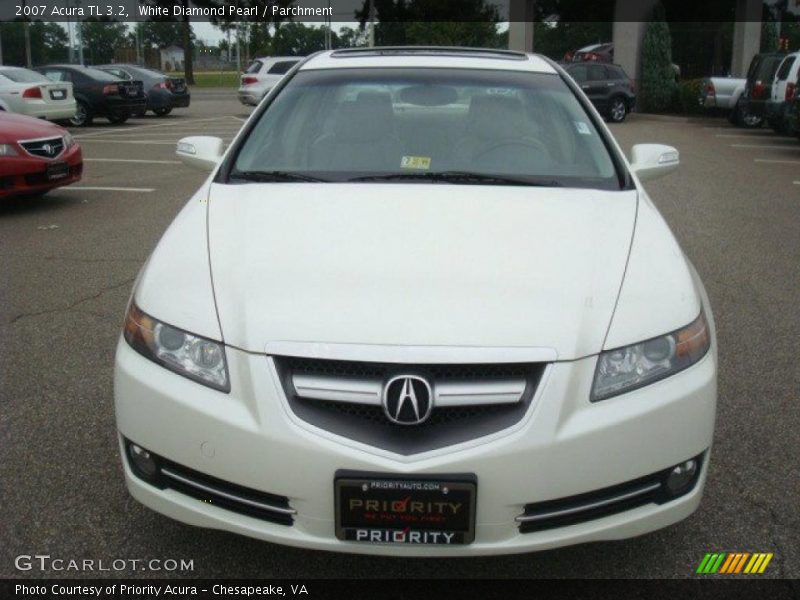 White Diamond Pearl / Parchment 2007 Acura TL 3.2