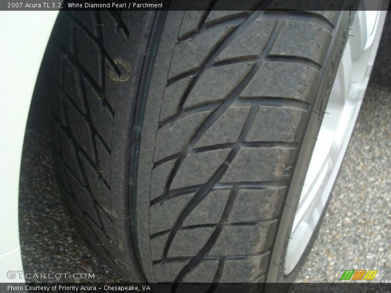 White Diamond Pearl / Parchment 2007 Acura TL 3.2