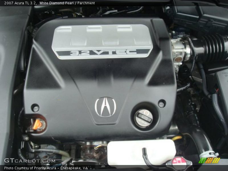 White Diamond Pearl / Parchment 2007 Acura TL 3.2