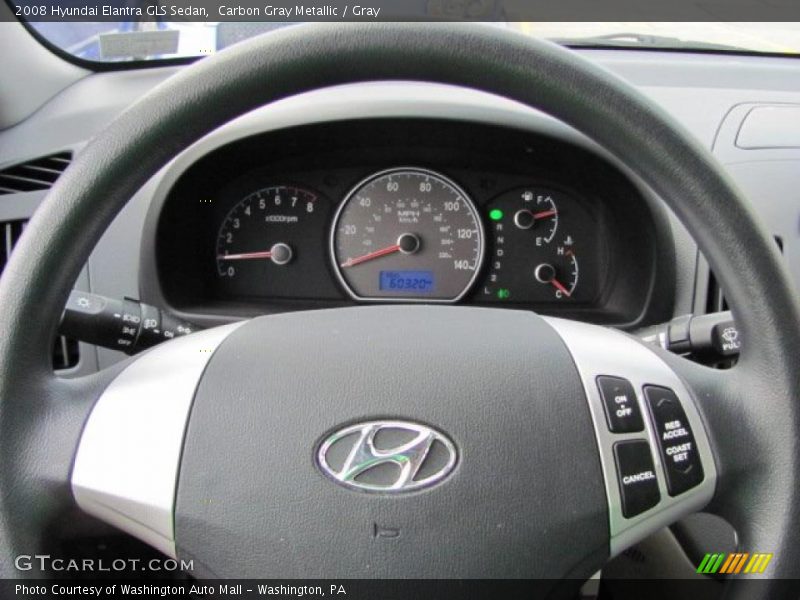 Carbon Gray Metallic / Gray 2008 Hyundai Elantra GLS Sedan