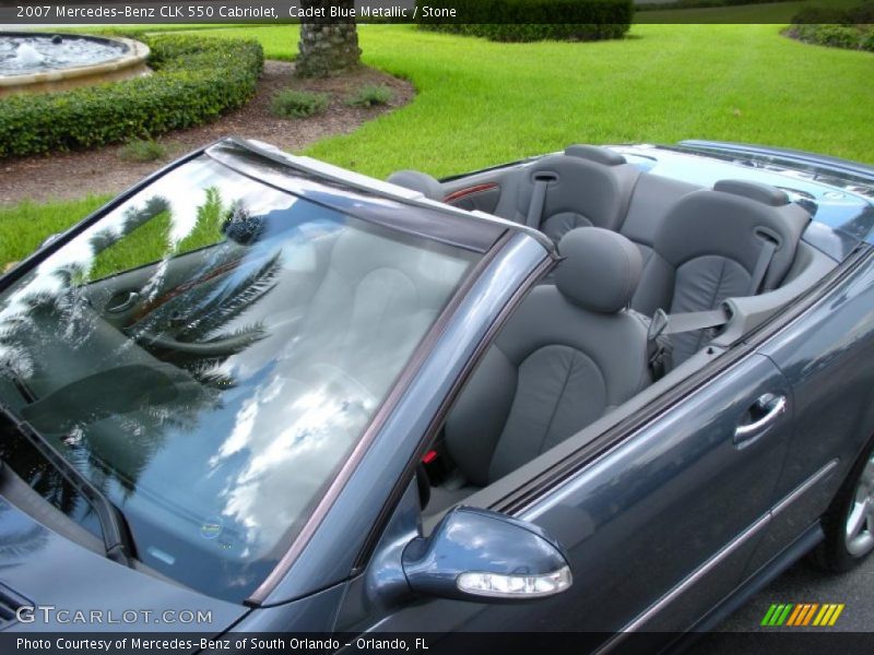 Cadet Blue Metallic / Stone 2007 Mercedes-Benz CLK 550 Cabriolet