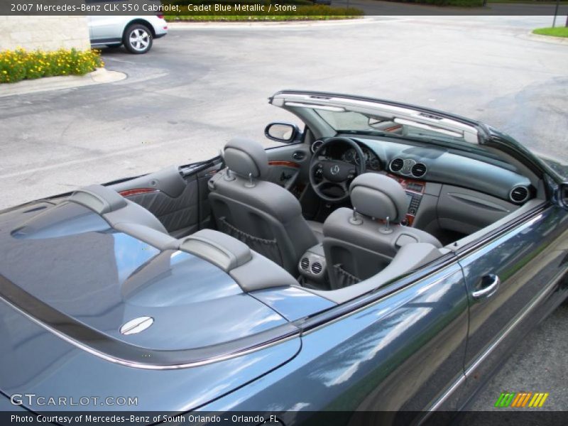 Cadet Blue Metallic / Stone 2007 Mercedes-Benz CLK 550 Cabriolet