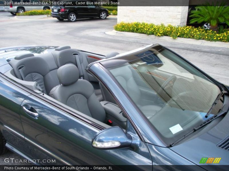 Cadet Blue Metallic / Stone 2007 Mercedes-Benz CLK 550 Cabriolet
