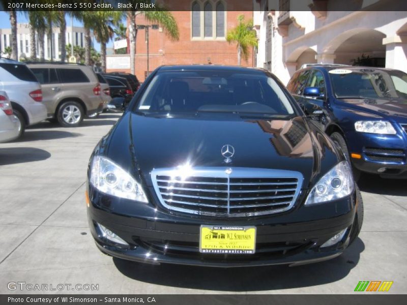 Black / Black 2007 Mercedes-Benz S 550 Sedan