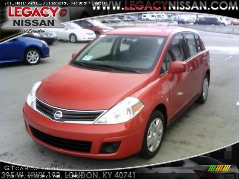 Red Brick / Charcoal 2011 Nissan Versa 1.8 S Hatchback