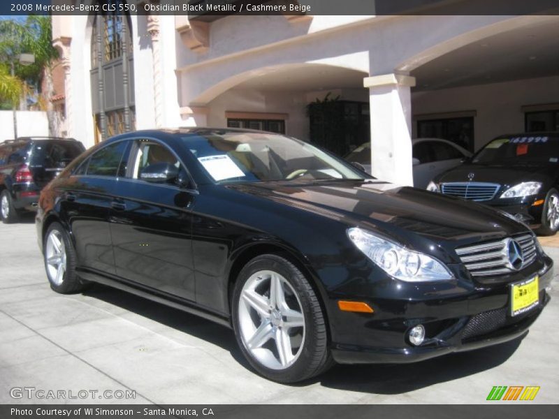 Obsidian Black Metallic / Cashmere Beige 2008 Mercedes-Benz CLS 550