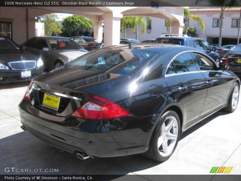 Obsidian Black Metallic / Cashmere Beige 2008 Mercedes-Benz CLS 550