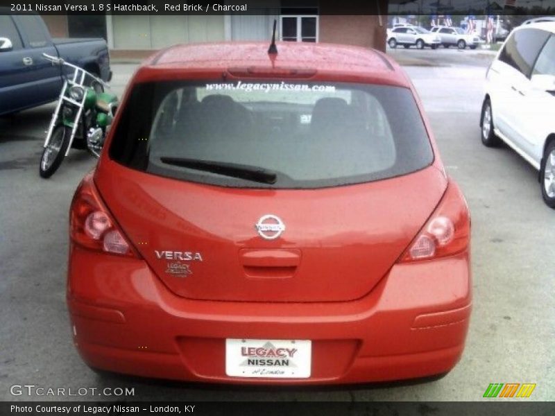 Red Brick / Charcoal 2011 Nissan Versa 1.8 S Hatchback