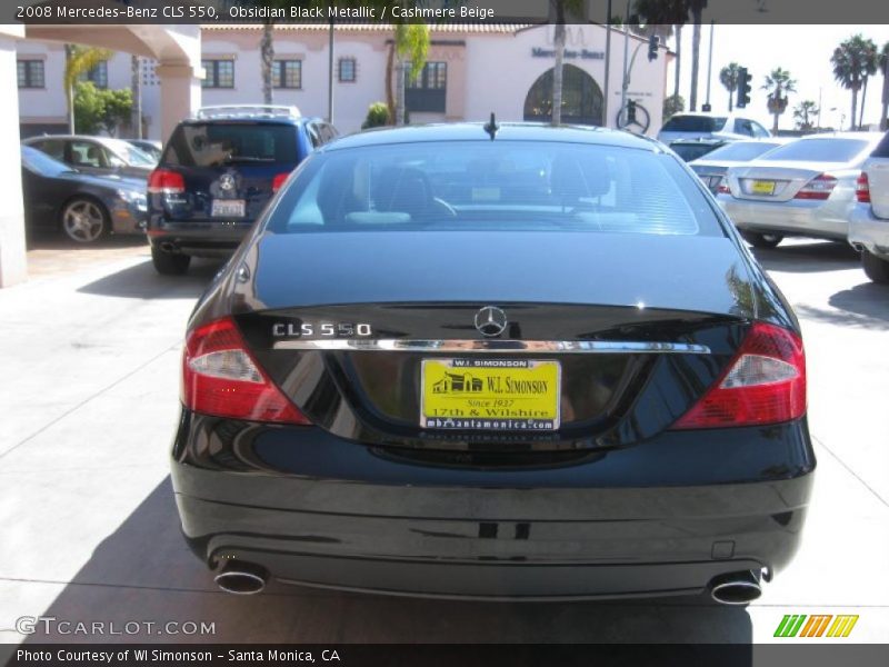 Obsidian Black Metallic / Cashmere Beige 2008 Mercedes-Benz CLS 550