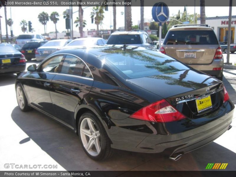 Obsidian Black Metallic / Cashmere Beige 2008 Mercedes-Benz CLS 550
