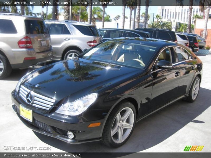 Obsidian Black Metallic / Cashmere Beige 2008 Mercedes-Benz CLS 550