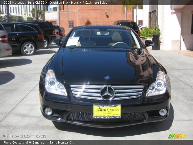 Obsidian Black Metallic / Cashmere Beige 2008 Mercedes-Benz CLS 550