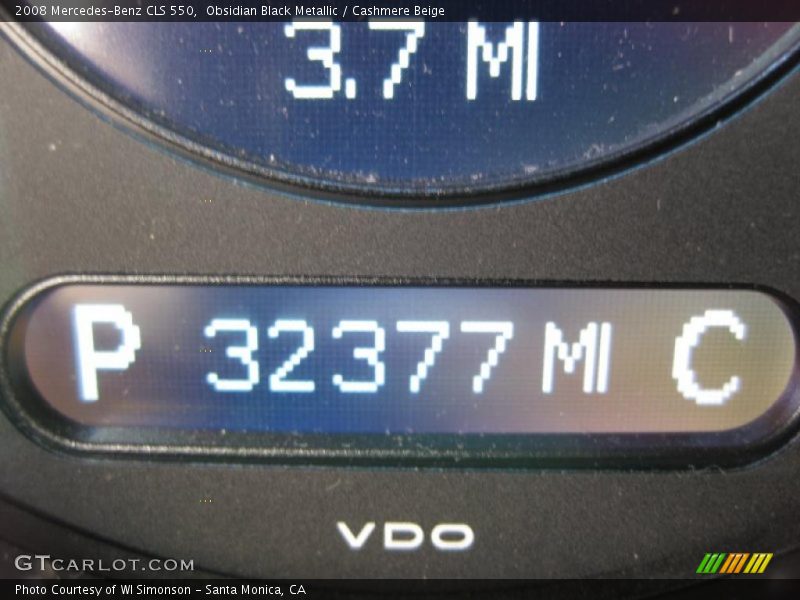 Obsidian Black Metallic / Cashmere Beige 2008 Mercedes-Benz CLS 550