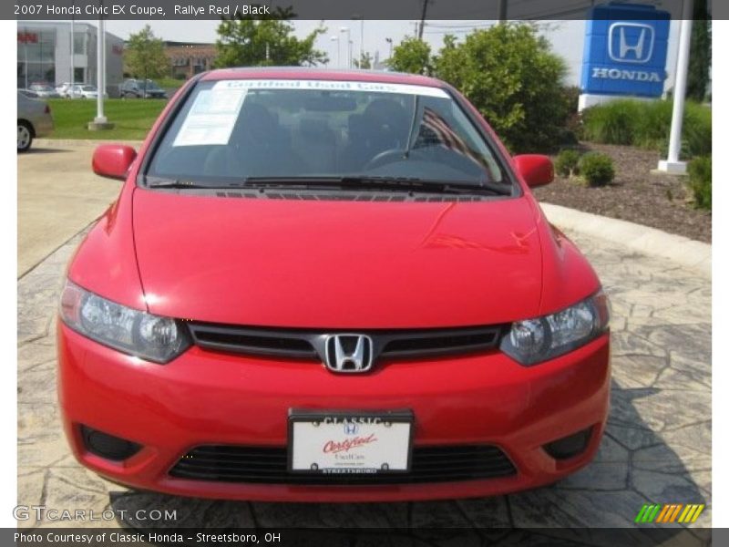 Rallye Red / Black 2007 Honda Civic EX Coupe