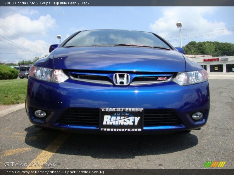Fiji Blue Pearl / Black 2008 Honda Civic Si Coupe