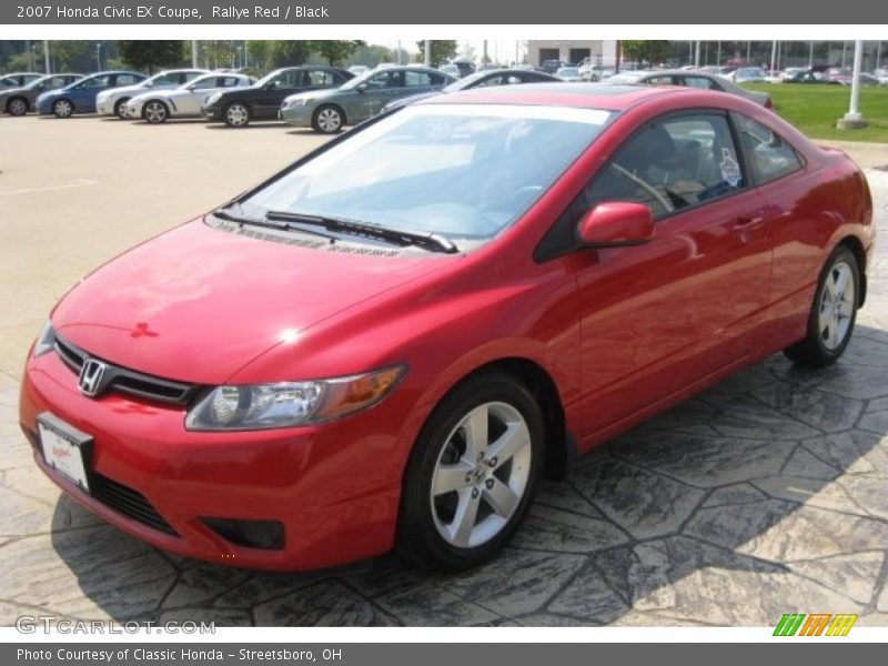 Rallye Red / Black 2007 Honda Civic EX Coupe
