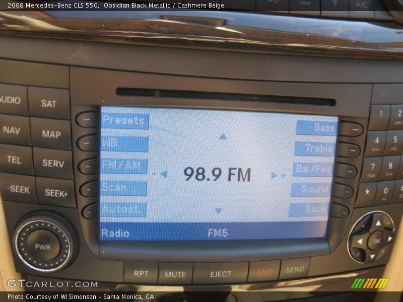 Obsidian Black Metallic / Cashmere Beige 2008 Mercedes-Benz CLS 550