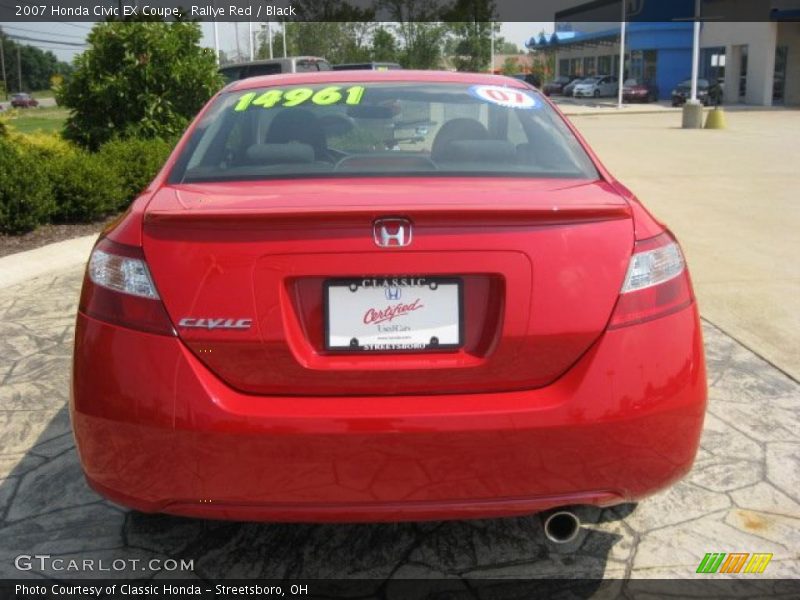 Rallye Red / Black 2007 Honda Civic EX Coupe