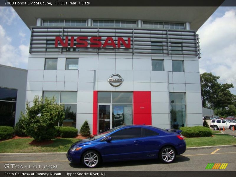 Fiji Blue Pearl / Black 2008 Honda Civic Si Coupe