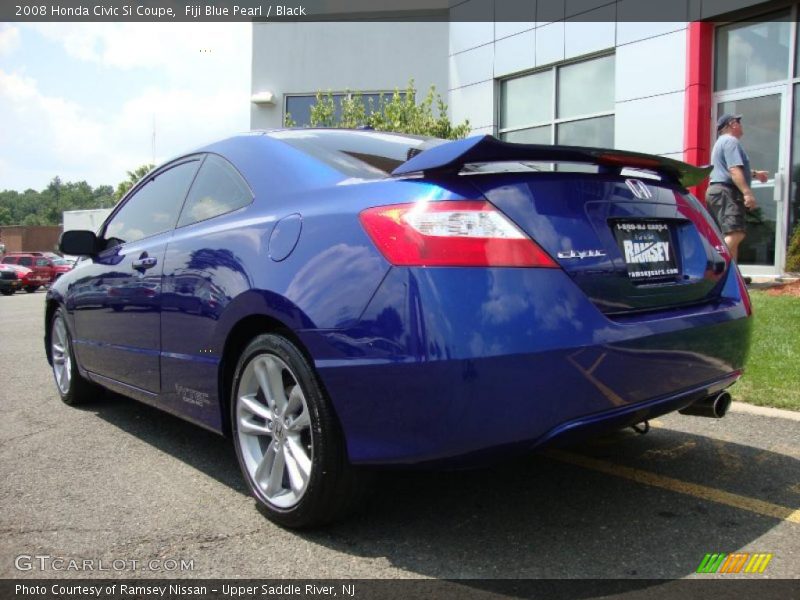 Fiji Blue Pearl / Black 2008 Honda Civic Si Coupe