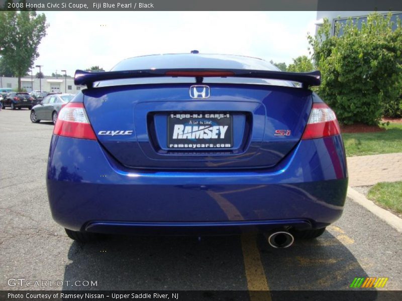Fiji Blue Pearl / Black 2008 Honda Civic Si Coupe
