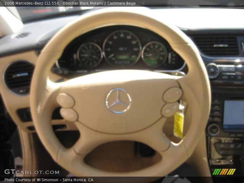 Obsidian Black Metallic / Cashmere Beige 2008 Mercedes-Benz CLS 550