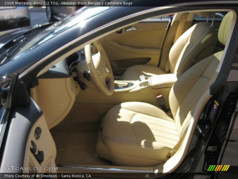 Obsidian Black Metallic / Cashmere Beige 2008 Mercedes-Benz CLS 550