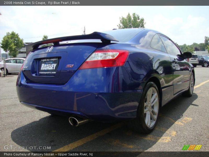 Fiji Blue Pearl / Black 2008 Honda Civic Si Coupe