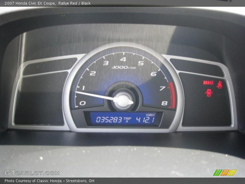 Rallye Red / Black 2007 Honda Civic EX Coupe